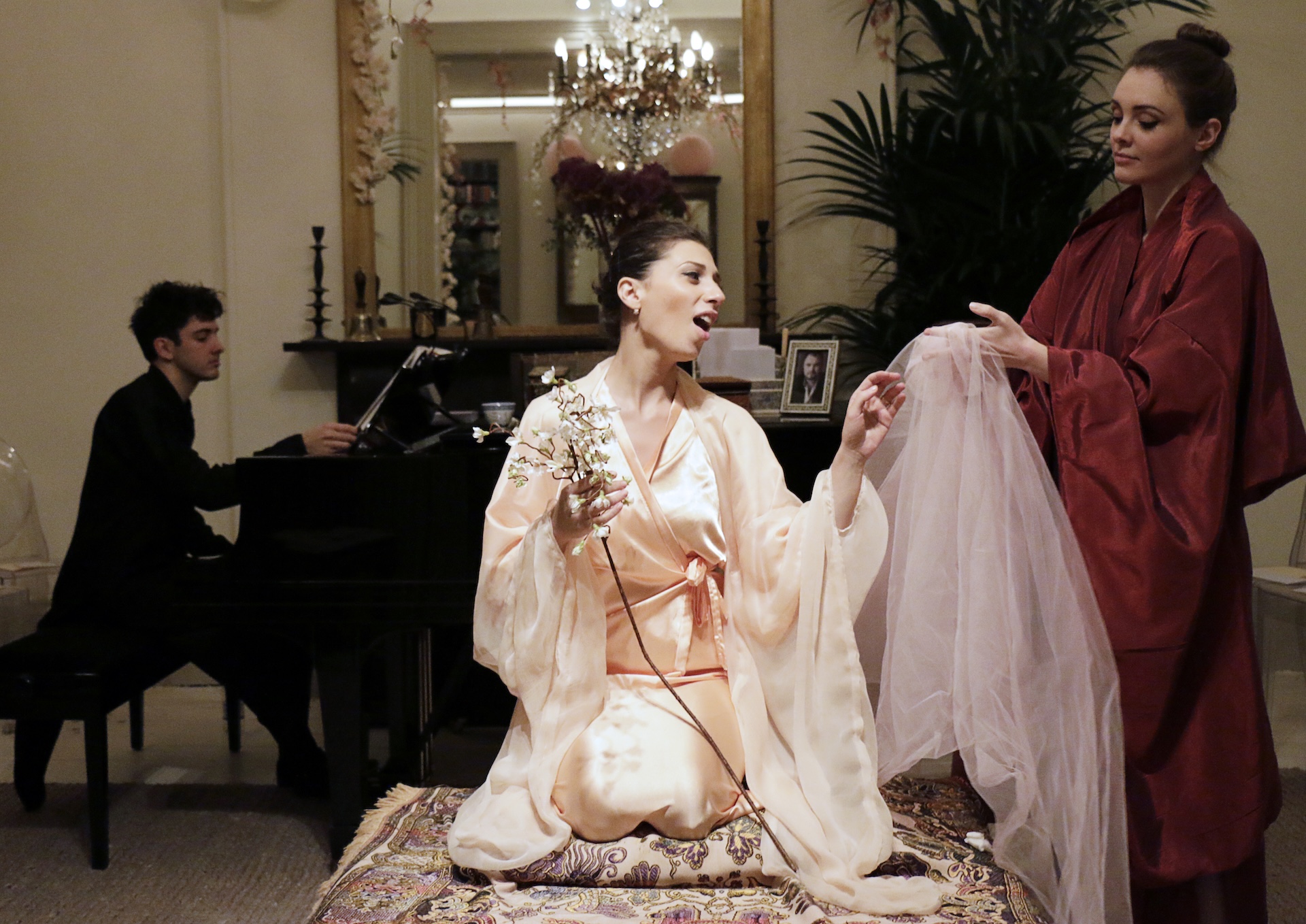 Madama Butterfly staged in the salon